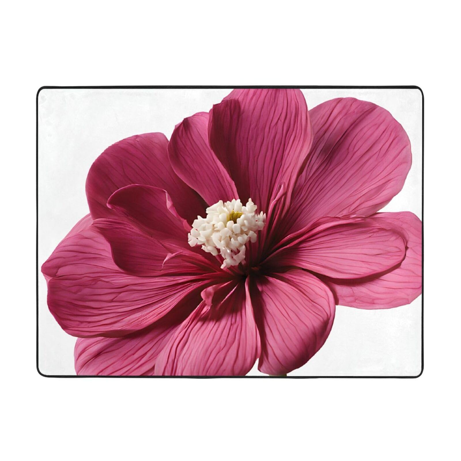Tapis de bureau moderne rose flower d'une douceur exceptionnelle