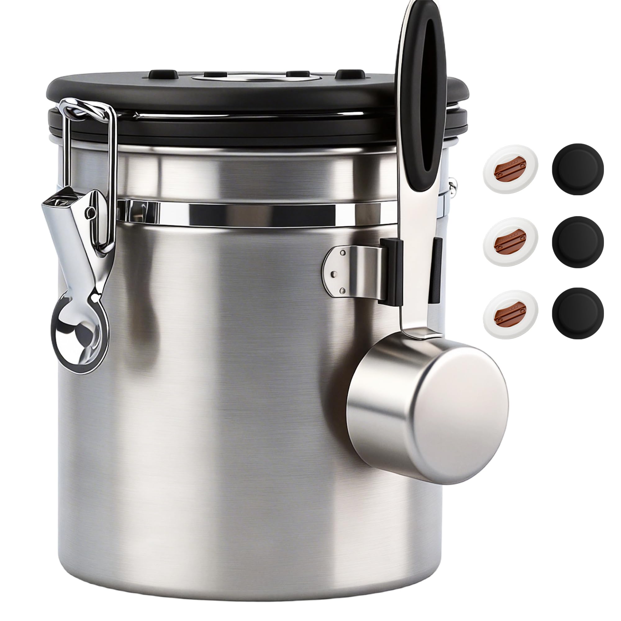 Amazon｜ShanSonコーヒーキャニスター 密封容器 ステンレス コーヒー豆