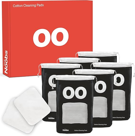 Love Noobs Baby Cotton Pads, Large Cotton Squares for Sensitive Skin