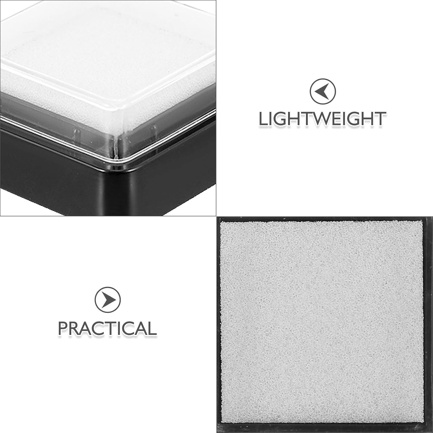 18pcs Blank Ink Pads for Stamping, Uninked Mini Felt Stamp Pads
