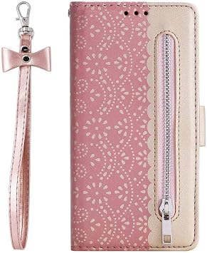 For Huawei P30 Wallet Case, FlipBird Card/Cash Slots Wrist Strap PU Zipper Design Leather Wallet Cover Flip Cell Phone Cases for Huawei P30 for Girls for Women