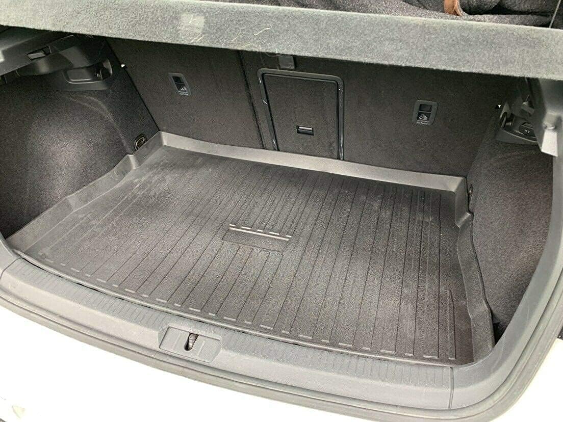 Cargo Liner - Trunk Mat for Volkswagen Golf 2015-2021 – Weather-Resistant Trunk Mats for Cars with Raised Lip – Non-Slip Car Trunk Mat Rubber – Easy to Install – Laser Pre-Cut Design