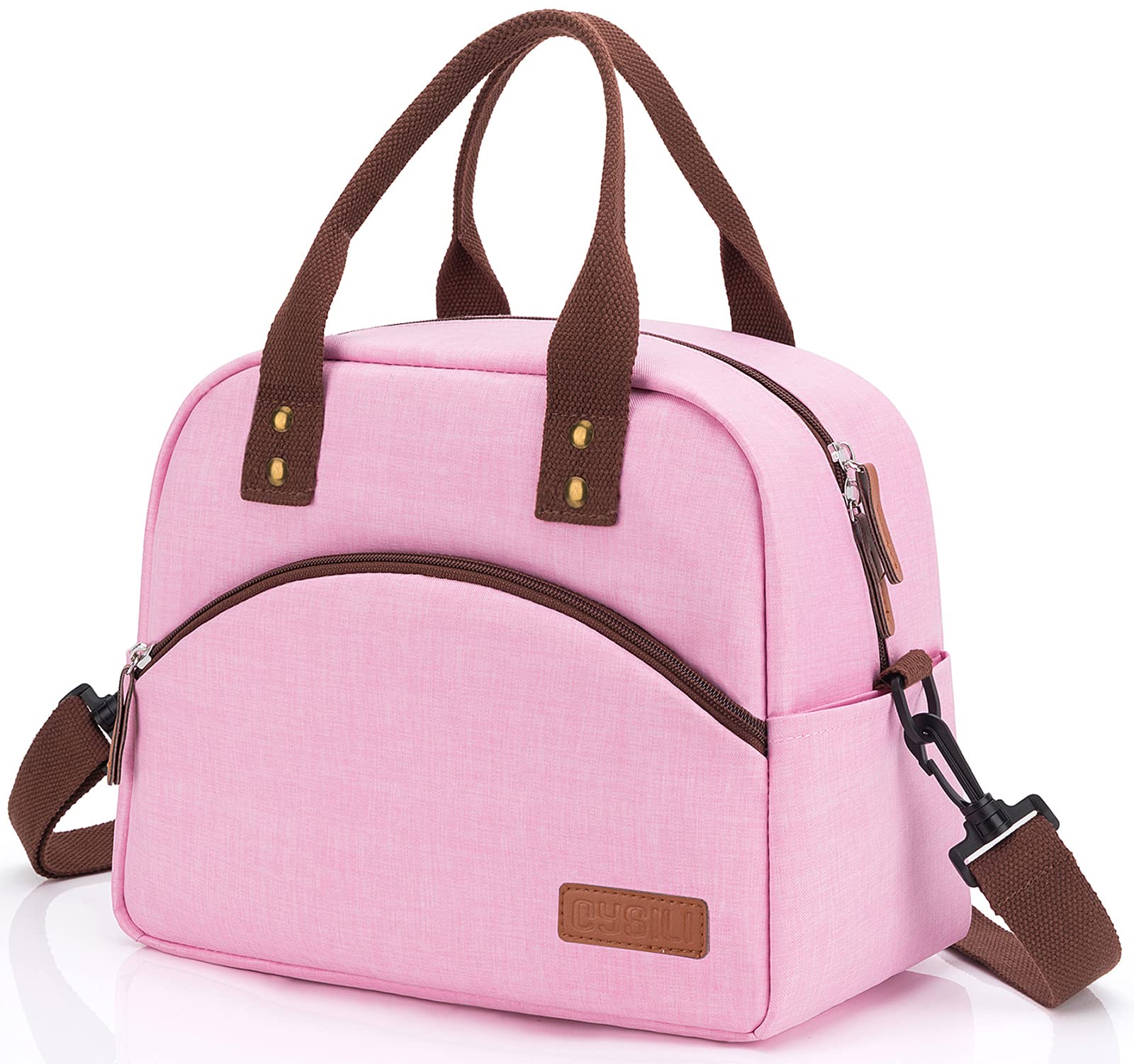 kasibon Lunch Bag for Women Men Insulated Lunch Box Reusable Leakproof Soft Cooler Cooling Tote for Work Picnic Beach, Freezable Lunch Bag with Adjustable Shoulder Strap