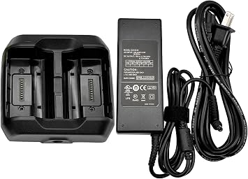 Dual Battery Charger Compatible with Trimble TSC7 Battery, External Battery Charger Replacement for Trimble Ranger 7, 121343 121300 121348-01, Universal 100-240V AC Fast Charging Station