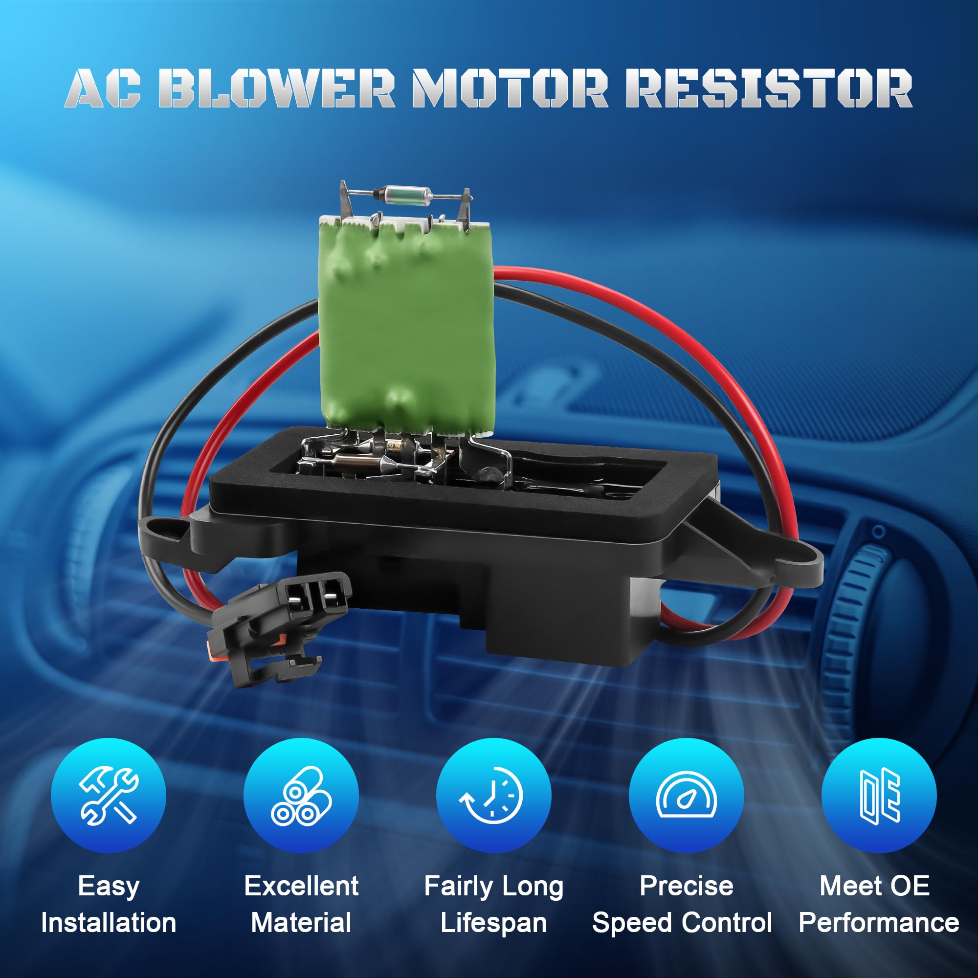 Amazon.com: 89019088 AC Blower Motor Resistor Kit with Harness Fit