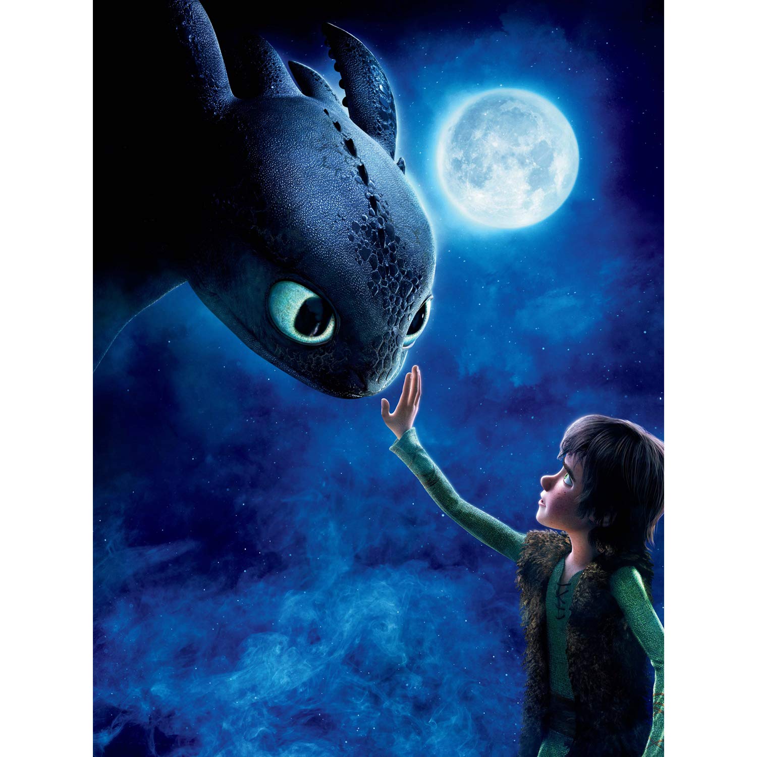 5D Toothless Diamond Art, Hiccup Diamond Painting Kits for Kids, Train Dragons Full Drill Cross Stitch Kits with Tools and Accessories, Wall Decor