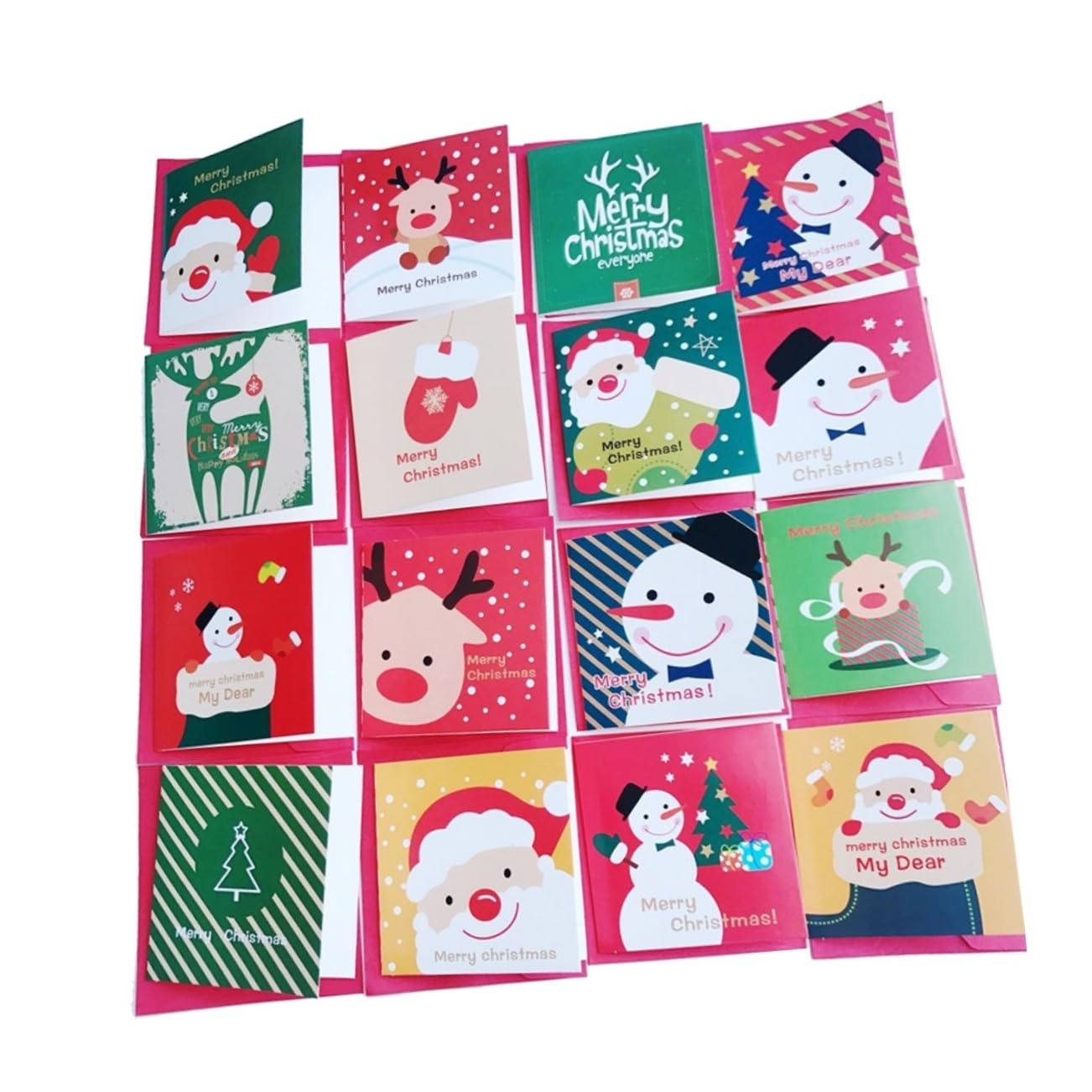 VILLCASE 384 Pezzi assortimento di biglietti d'auguri carte di benedizione biglietti di ringraziamento roba da festa biglietti natale biglietti natalizi Biglietto di auguri di Natale
