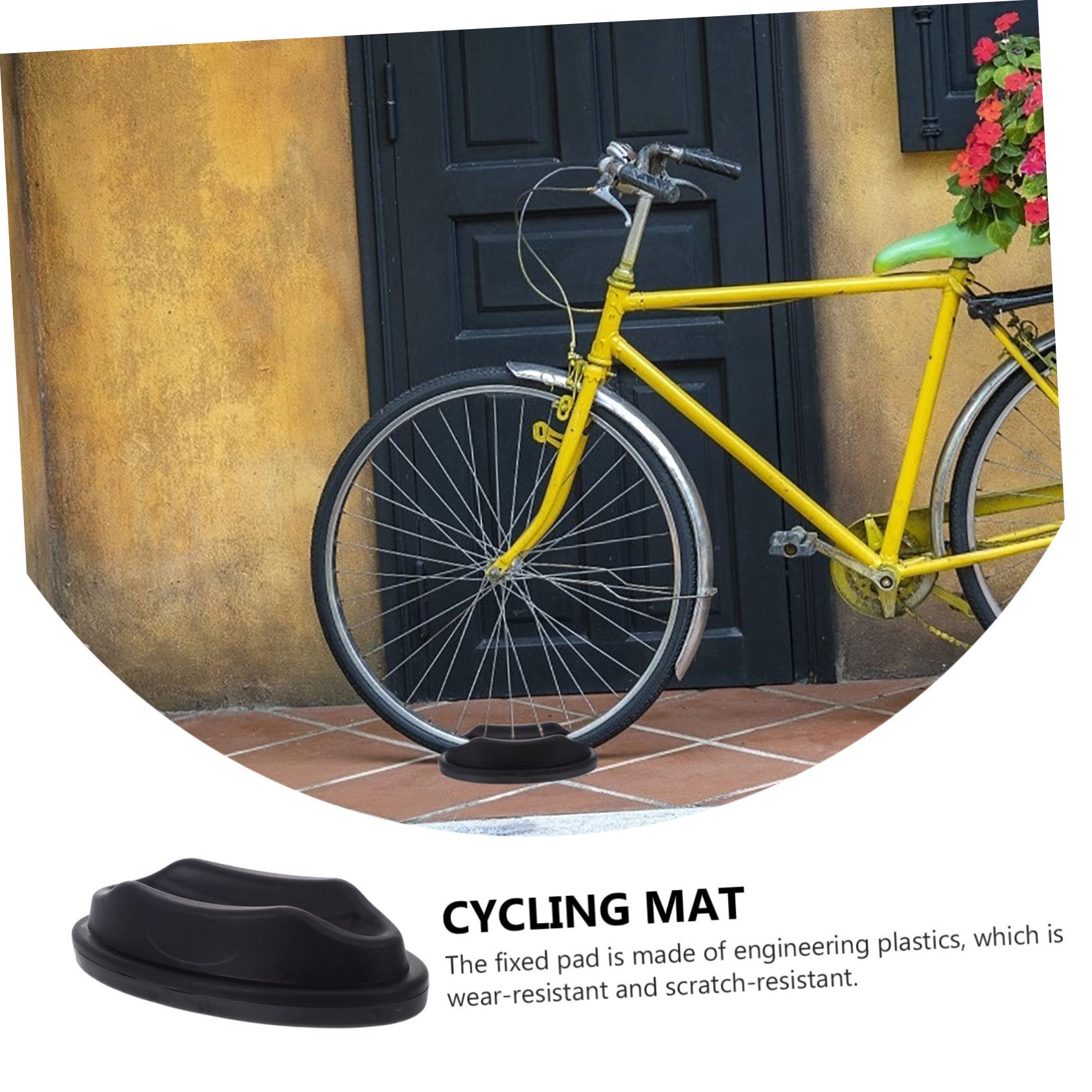 Abaodam Accesorio para Rueda Delantera De Bicicleta Accesorio para Ciclismo Indoor Elevador De Rueda Delantera para Ciclismo Bloque De Ciclismo De Plástico Negro