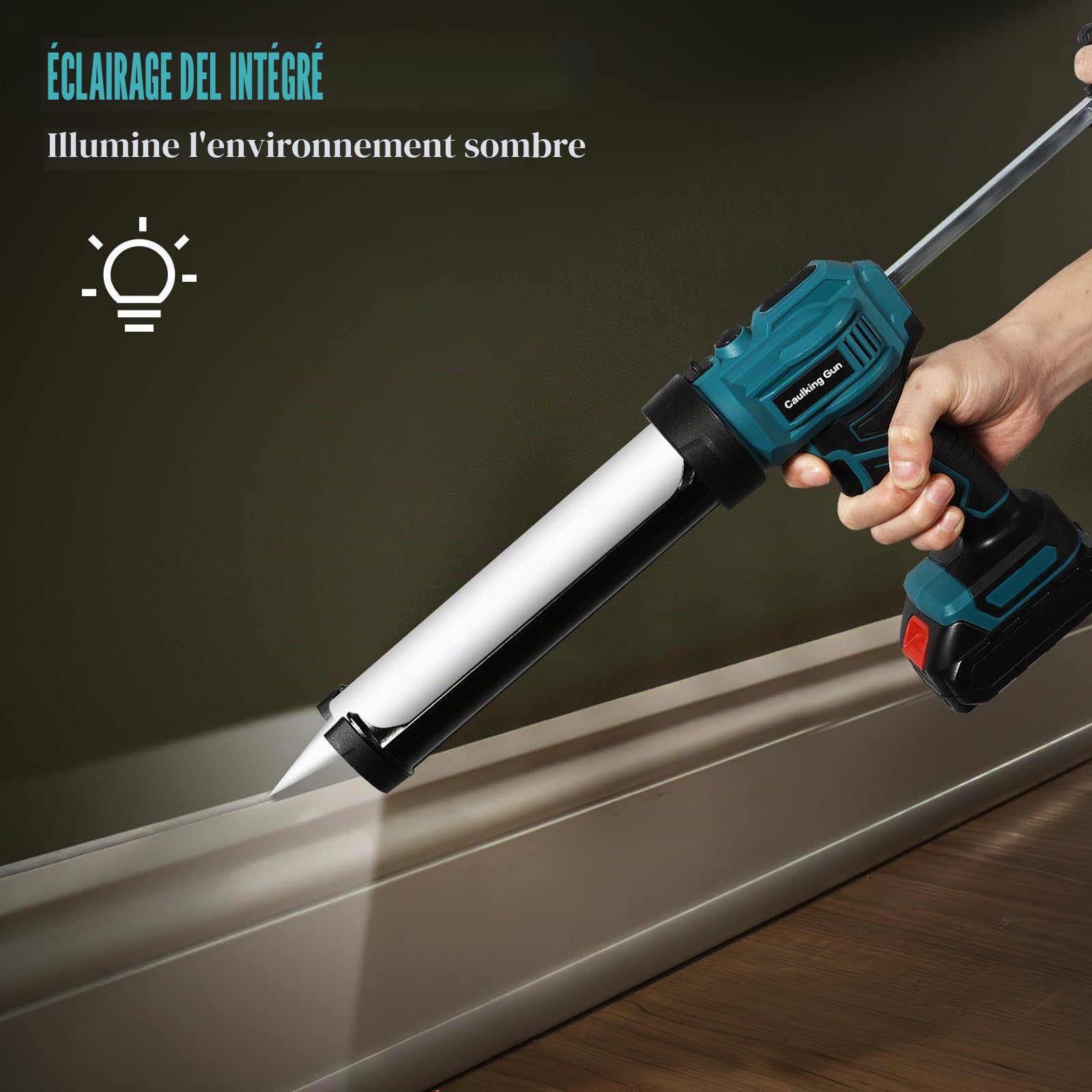 Makita 18V Pistolet Applicateur de Cartouche 300 ml 4 Vitesses Anti-goutte LED