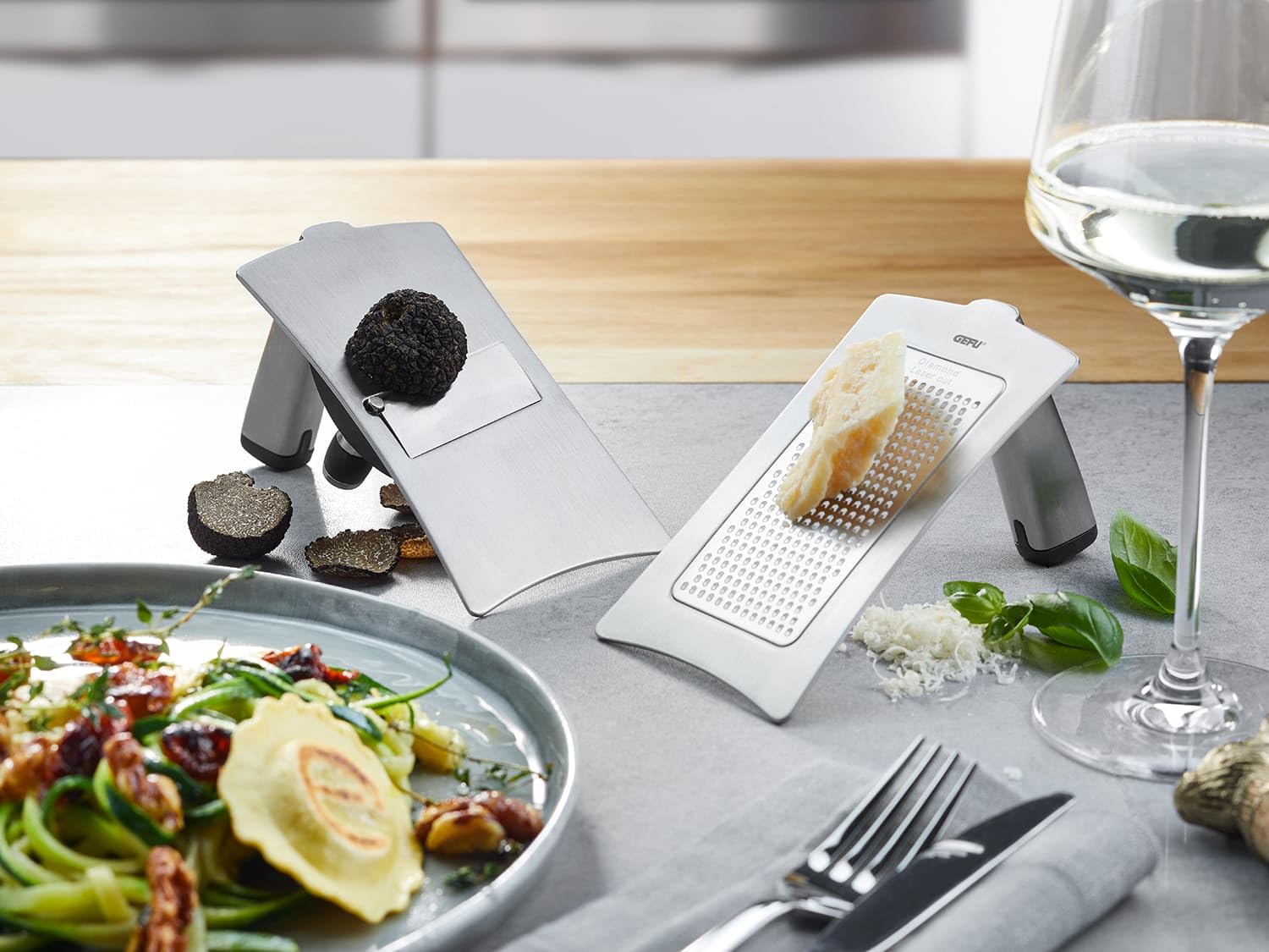 GEFU GE54000 Tartufolo Râpe/Éminceur Gourmet Acier Inoxydable Inox 15,4 x 8,30 x 9,5 cm