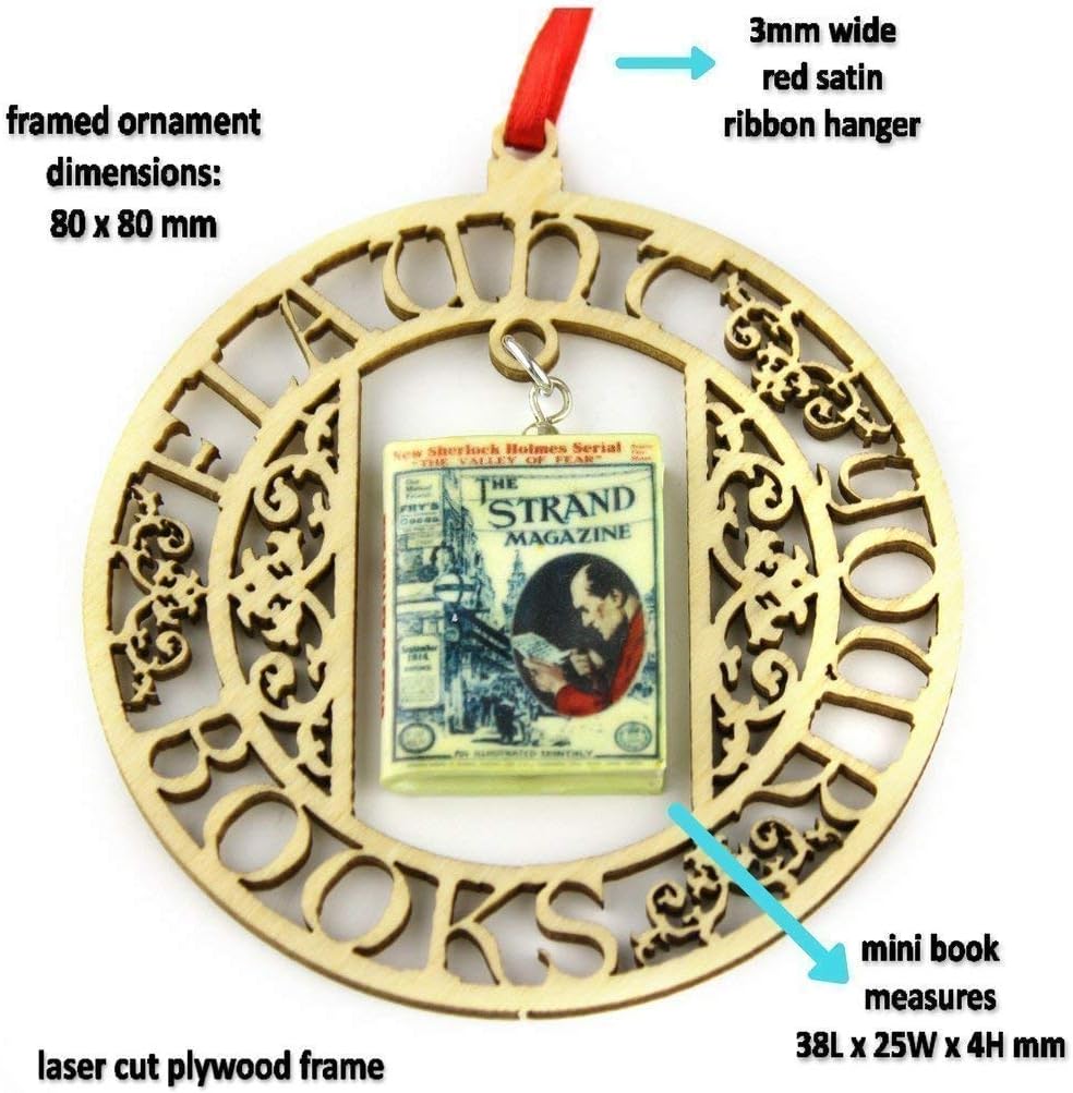 The Valley of Fear Sherlock Holmes Clay Mini Book Framed Home Wall Decoration Trinket Trim Ornament