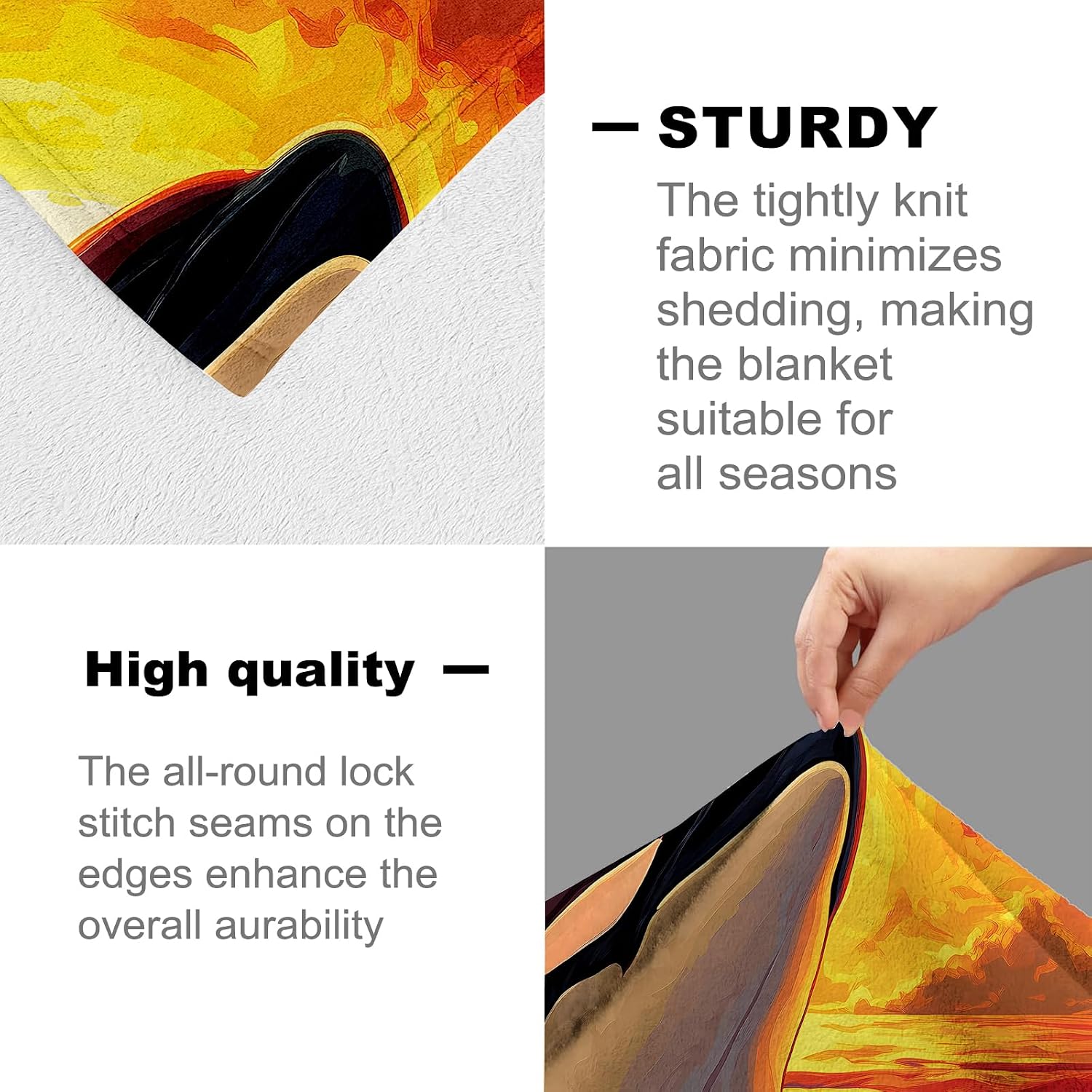 Orca Blanket for Women Adults, Flannel Orca Blankets Gifts, Orca Throw Blanket for Sofa Bed Living Room Soft Warm Cozy Orca Decor 50" x 60"