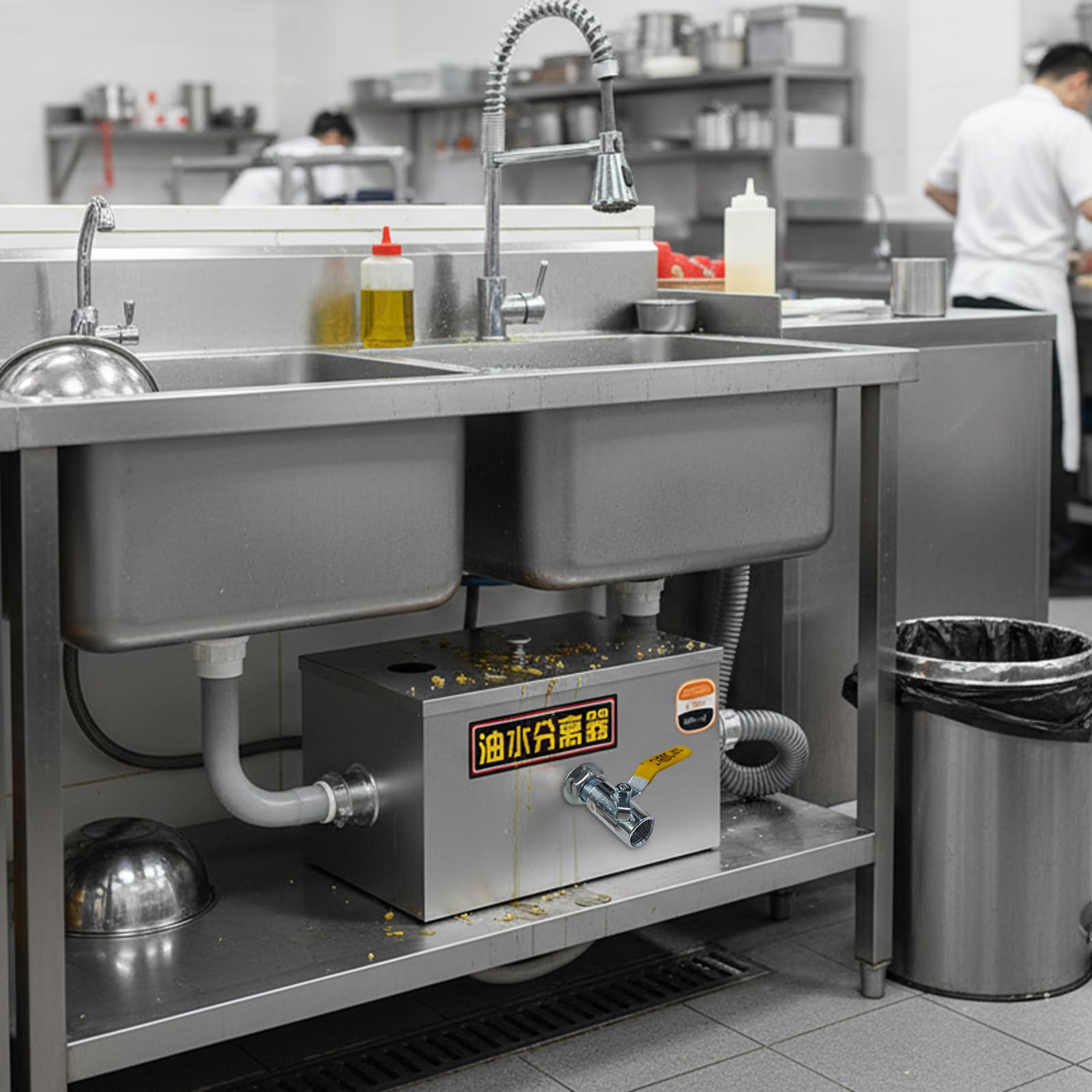 Generisch Starke dreifache Sieb Ölabscheiderstruktur, Oxidationsimmun, rostfrei, für Küchen mit hoher Kapazität Starker Ölabscheider für Restaurants