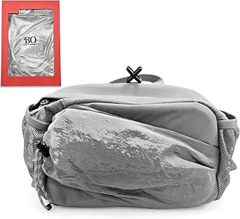 Grey Multi-Pocket Knapsacks for Men Women, 6L Lightweight Small Daypack with Padded Tablet Sleeve, Water Resistant Compact Travel Bag for Daily Commute
