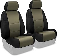 Vista 14 de Coverking Custom Fit Funda para asiento Select Chrysler 200 modelos – spacermesh, Negro/Gris Topo (Black/Taupe Insert)