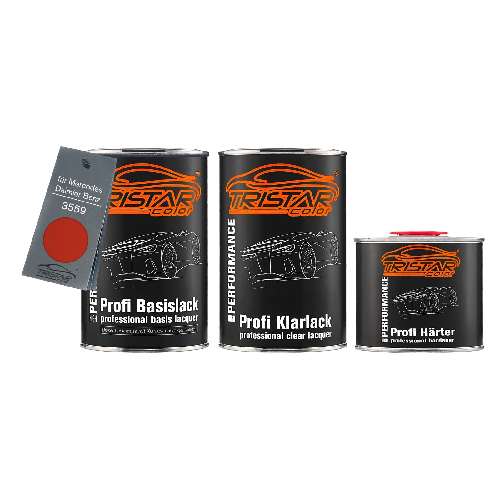 TRISTARcolor Lakier samochodowy Zestaw puszka gotowa do natrysku dla Mercedes/Daimler Benz 3559 Essorot Trucks lakier bazowy + 2K lakier bezbarwny 2,5L