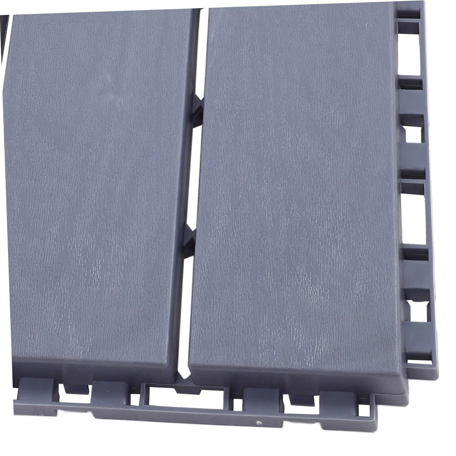 6Pcs Interlocking Deck Tiles Slip Outdoor Flooring for Patio Garden Balcony Bathroom Durable All Weather Use Easy Installation Grey Color