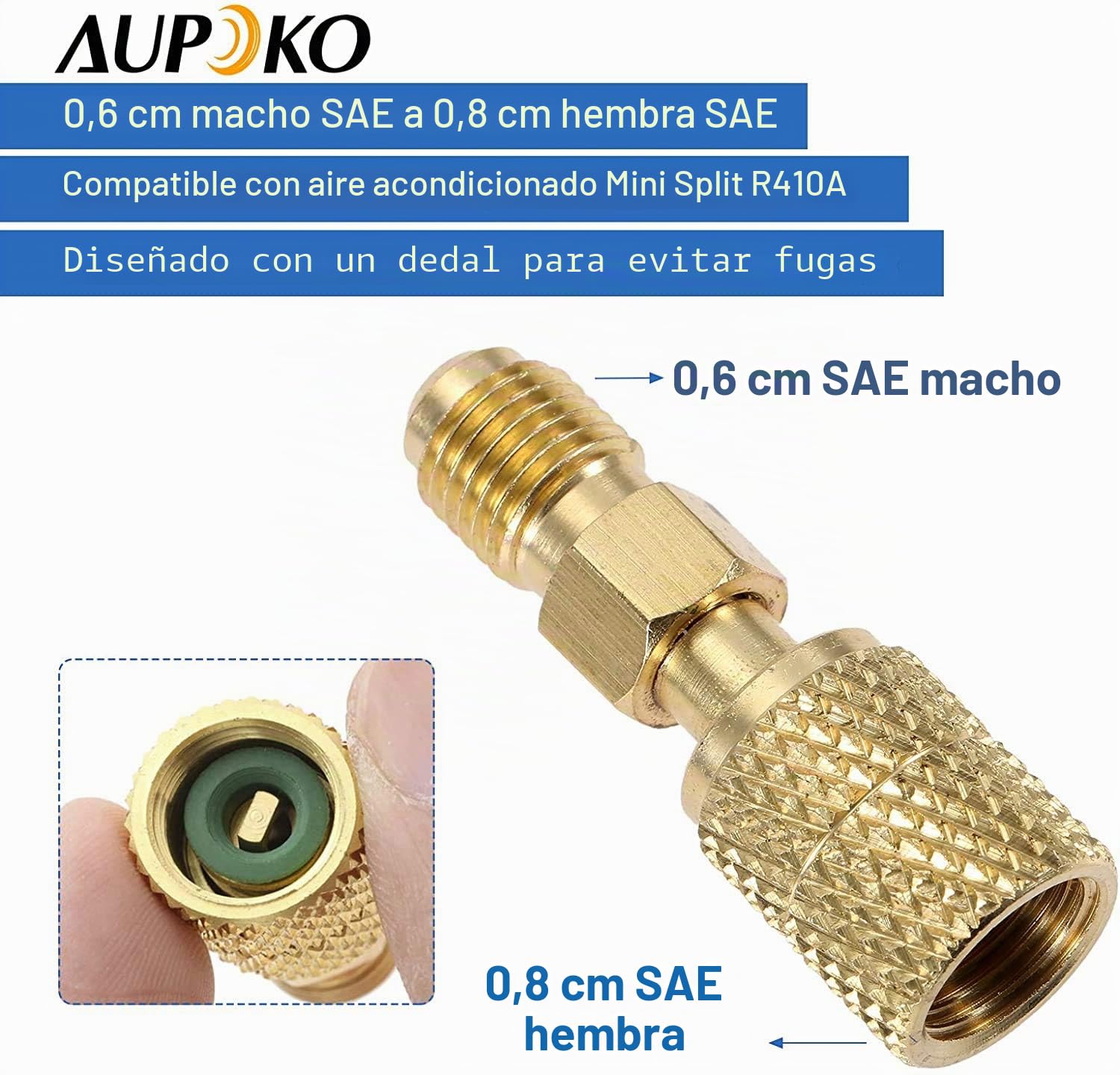 Aupoko 59'' R134A Manguera de Recarga de Refrigerante con Conector de Presión para Abrelatas Rápido Acoplador, se Adapta a Vehículos Refrigerantes R134A R12 o R22 o Aire Acondicionado para el Hogar
