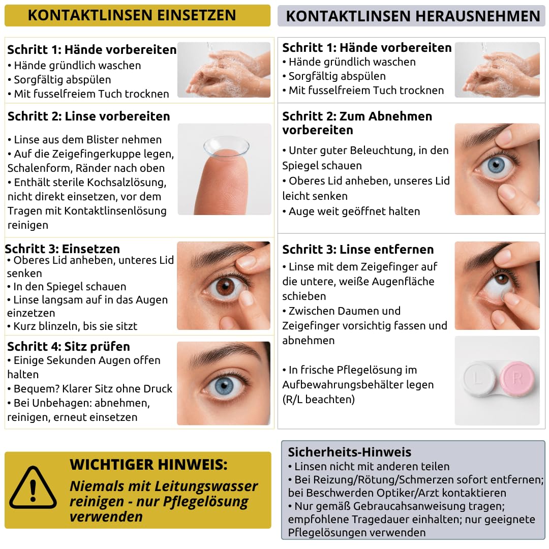 Venus® Blaue Kontaktlinsen Ohne Stärke - 0.00 Dioptrien - Weiche Jahreslinsen Blue Contact Lenses für Damen & Brillenträger - 1 Paar - 14 mm - Wild Blue