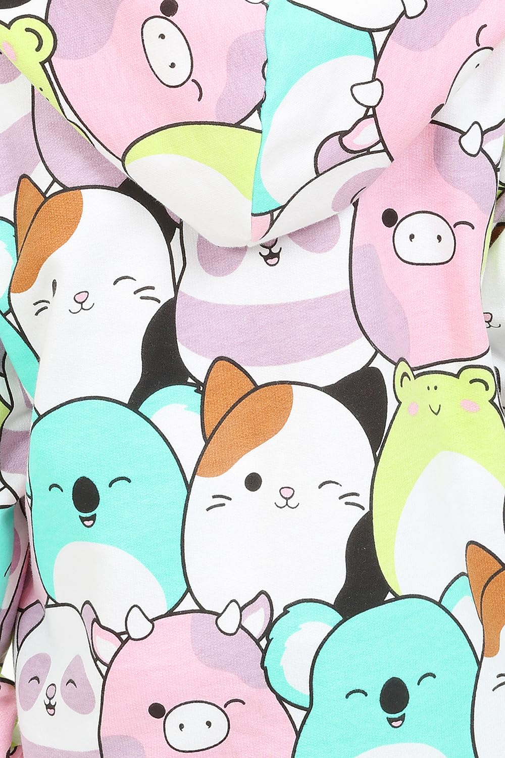 Squishmallows Felpa con cappuccio in cotone con zip per ragazze