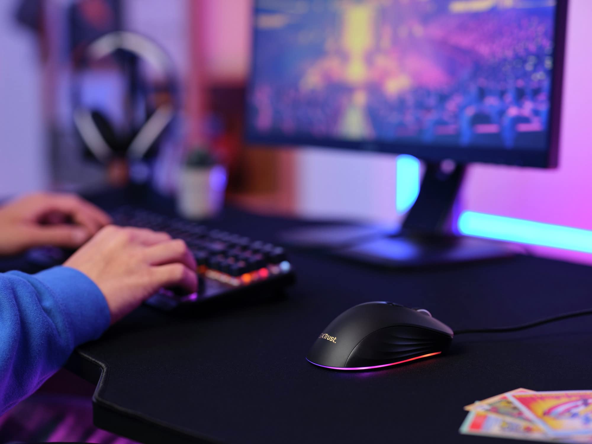 GXTrust Ybar+ Souris Gamer Haute Performance, 25600 PPP, Noir