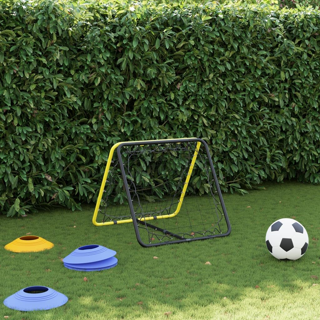 Generisch Fußball-Rebounder Doppelseitig Verstellbar Gelb Schwarz Stahl,Sportartikel,Athletik,Fußball,Fußballtor-Zubehör-4007969