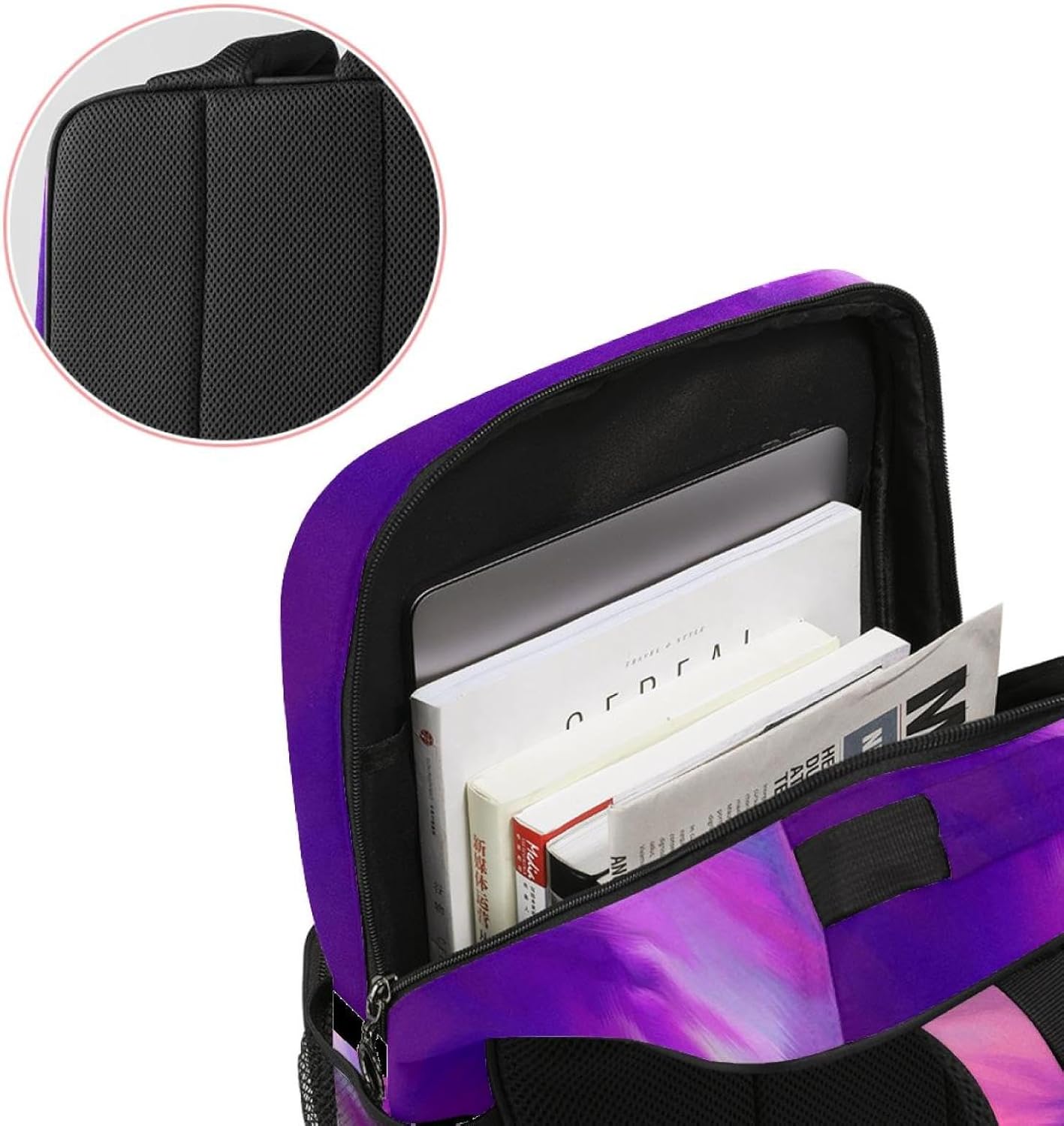 [suojapuku] 女性用の小さなバックパック、ミニ バックパック トラベル バッグ、カラフルな抽象アート、女の子のためのブック