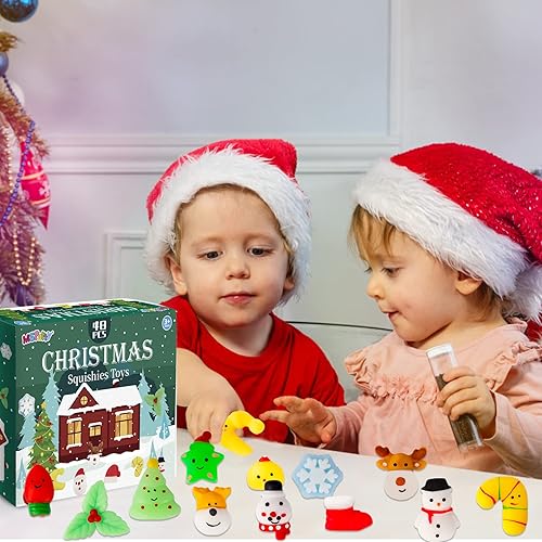 Miniatura 8 de MGparty 48 piezas de juguetes esponjosos de Navidad para niños, rellenos de calcetines de Navidad, regalos de fiesta, relleno de bolsas de golosinas