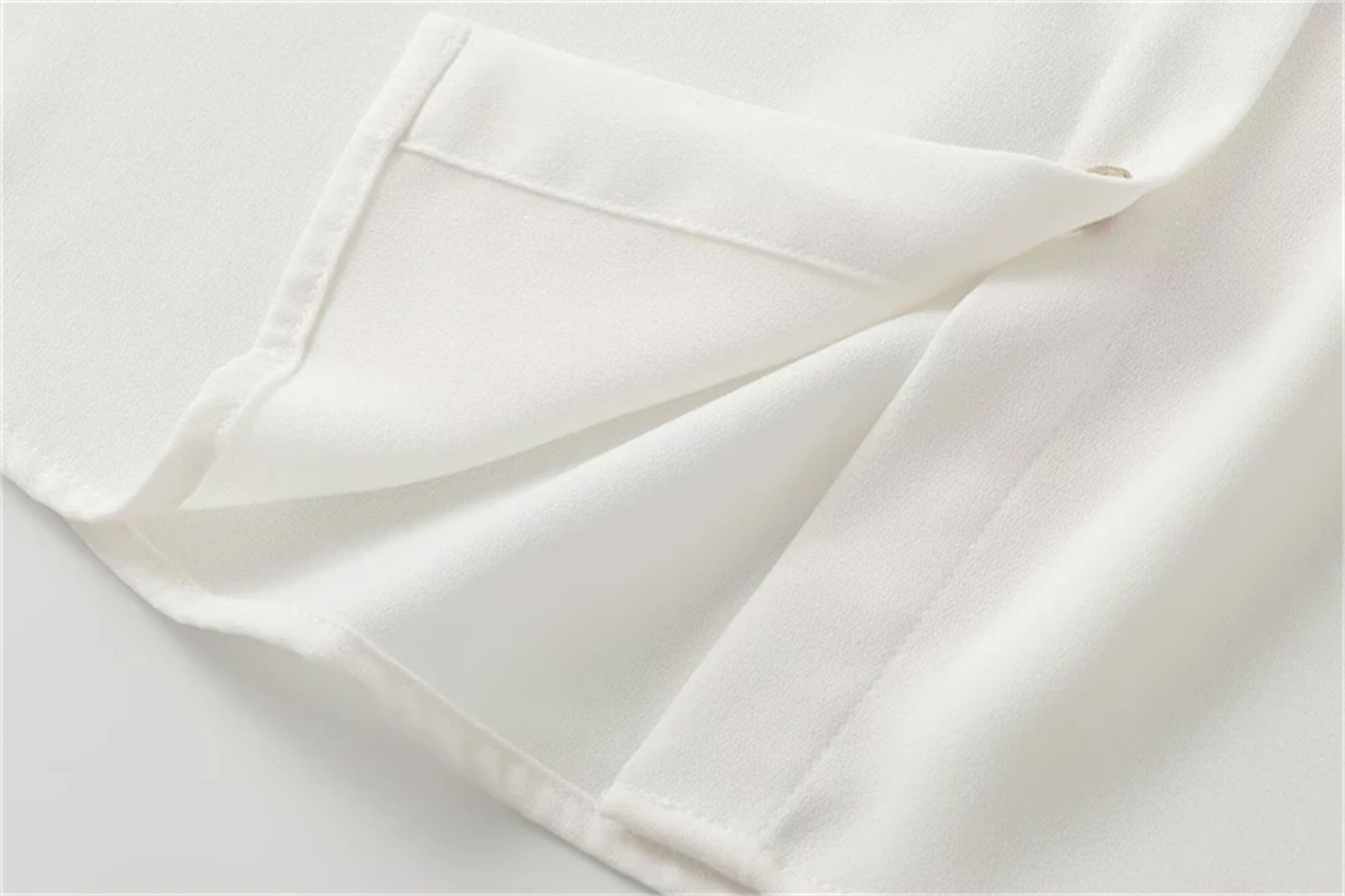 Camisa de manga larga para mujer, estilo clásico, para oficina, con solapa y bolsillos
