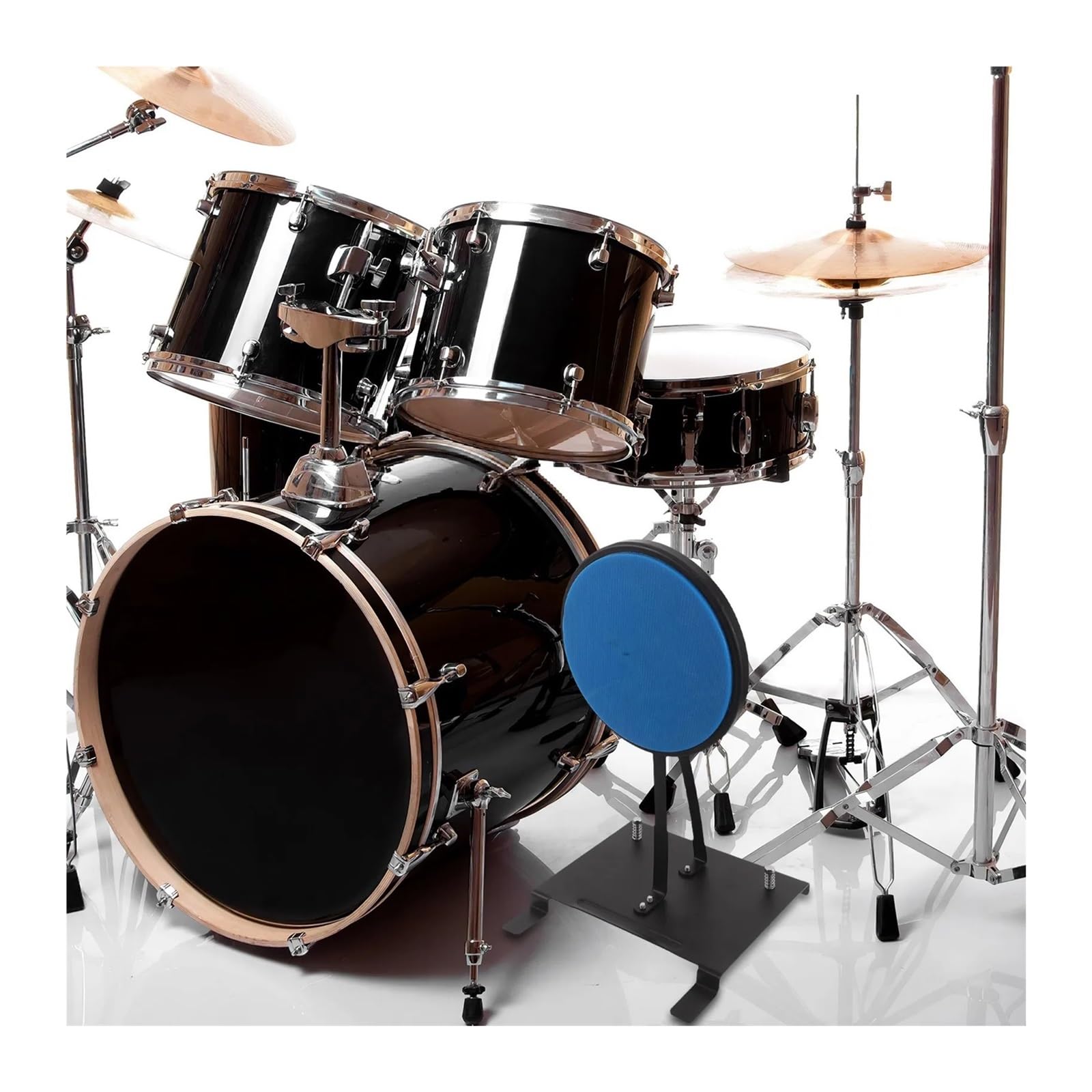 Esercitazione sul pad for batteria: pad for esercitazione sul pedale della grancassa - Tappetino for esercitarsi con la riduzione del rumore for principianti che suonano percussioni silenziose