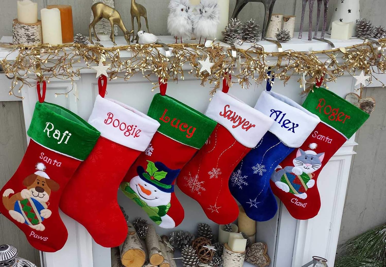 Personalized Christmas Stockings - (Happy Santa, Personalized)