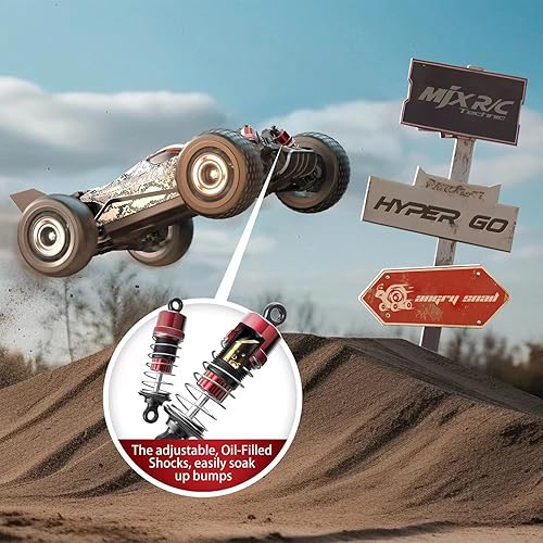 Miniatura 3 de HYPER GO H16PL - Camión todo terreno a control remoto para adultos, escala 116, listo para usar, rápido, sin escobillas, máx. 38 mph, auto de