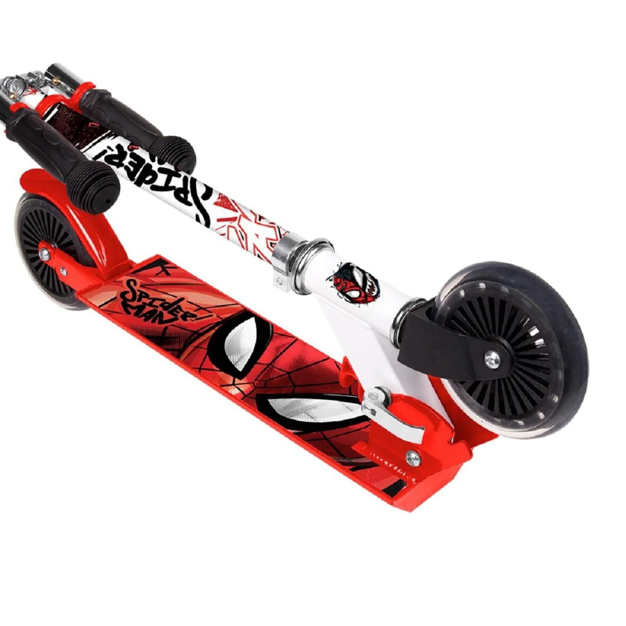 Paso - Patinete para niños a partir de 6 años - Patinete infantil - Patinete urbano para niñas y niños - Patinete infantil con diseño de Spiderman ABEC 7 - Ruedas de poliuretano - Altura ajustable