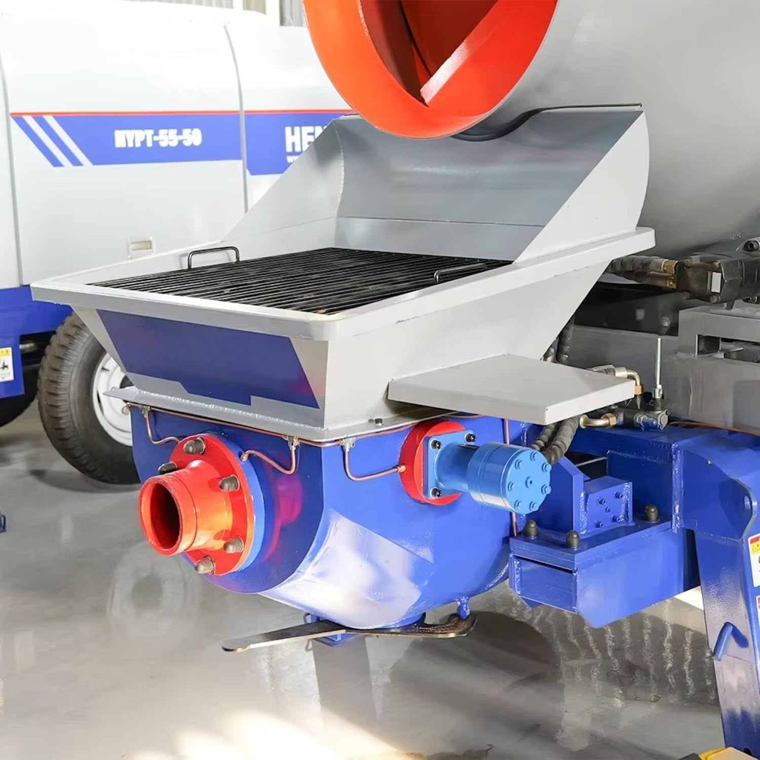 Portable Concrete Mixer with Pump, Compact Concrete Pump Machine for Tight Job Sites, Electric Cement Mixer Pump for Indoor Use