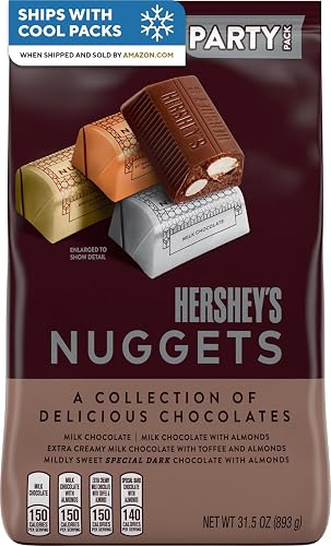 HERSHEY'S NUGGETS Assorted Chocolate Candy Variety Party Pack, 26 oz