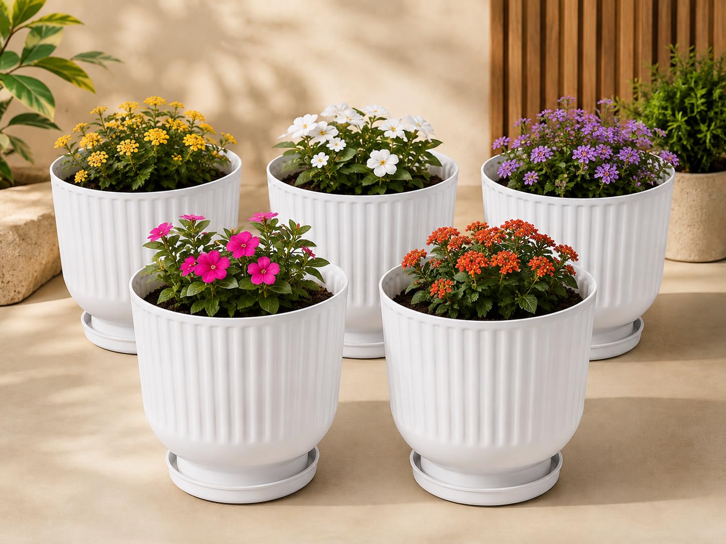 Leawall Plastic Flower Pots - Multicolor, FREE SHIPPING -13