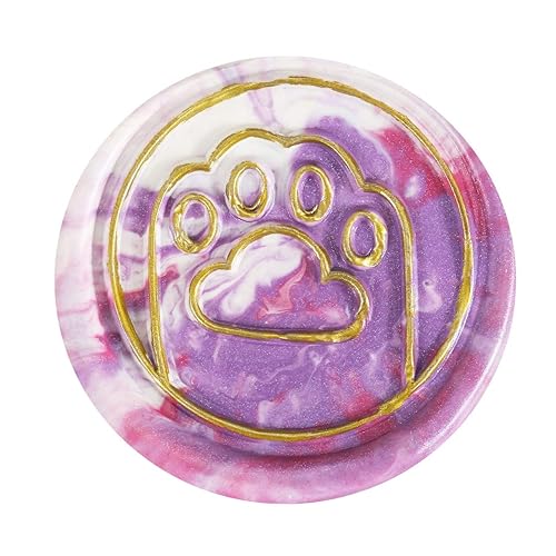 Miniatura 3 de Yoption - Sello de cera de pata de gato, sello de sellado de mango de madera vintage con cabeza de latón para invitaciones de boda