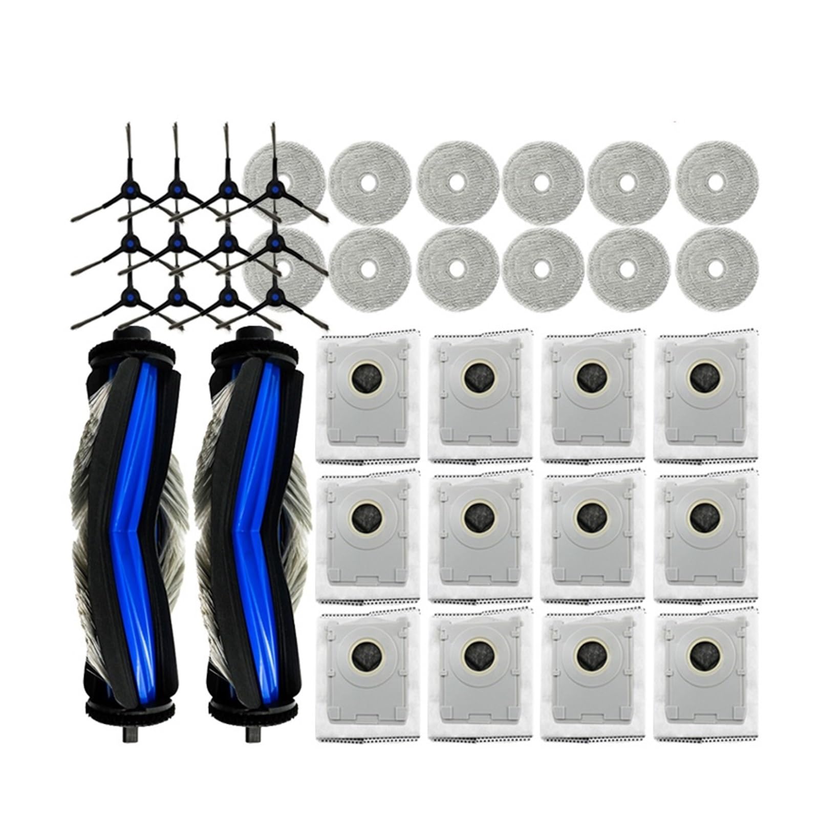 Paño for fregar suelos, Compatible con Ecovacs, Mini | Bolsa for polvo del cepillo lateral principal(SET18)