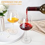 Crystal Red Wine Glasses Set of 4 – 16 oz Elegant Long Stem Wine Glasses in Gift Box, Premium Glassware for Wedding, Anniversary, Birthday Gifts