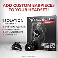 Vista 4 de Decibullz Auricular de vigilancia de dos vías con tubo acústico Juego de audio con cable de bobina transparente y auricular para radios de dos