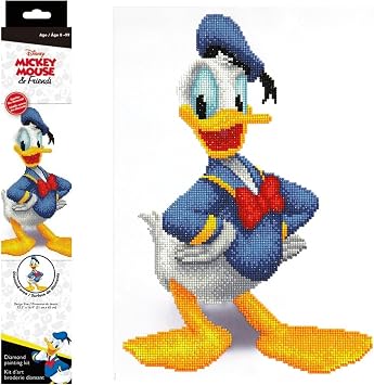 DIAMOND DOTZ Disney Donald Duck Diamond Painting Kits for Adults - Diamond Art Kits a Relaxing Creative Craft Kit with Dotz Gems 28x22