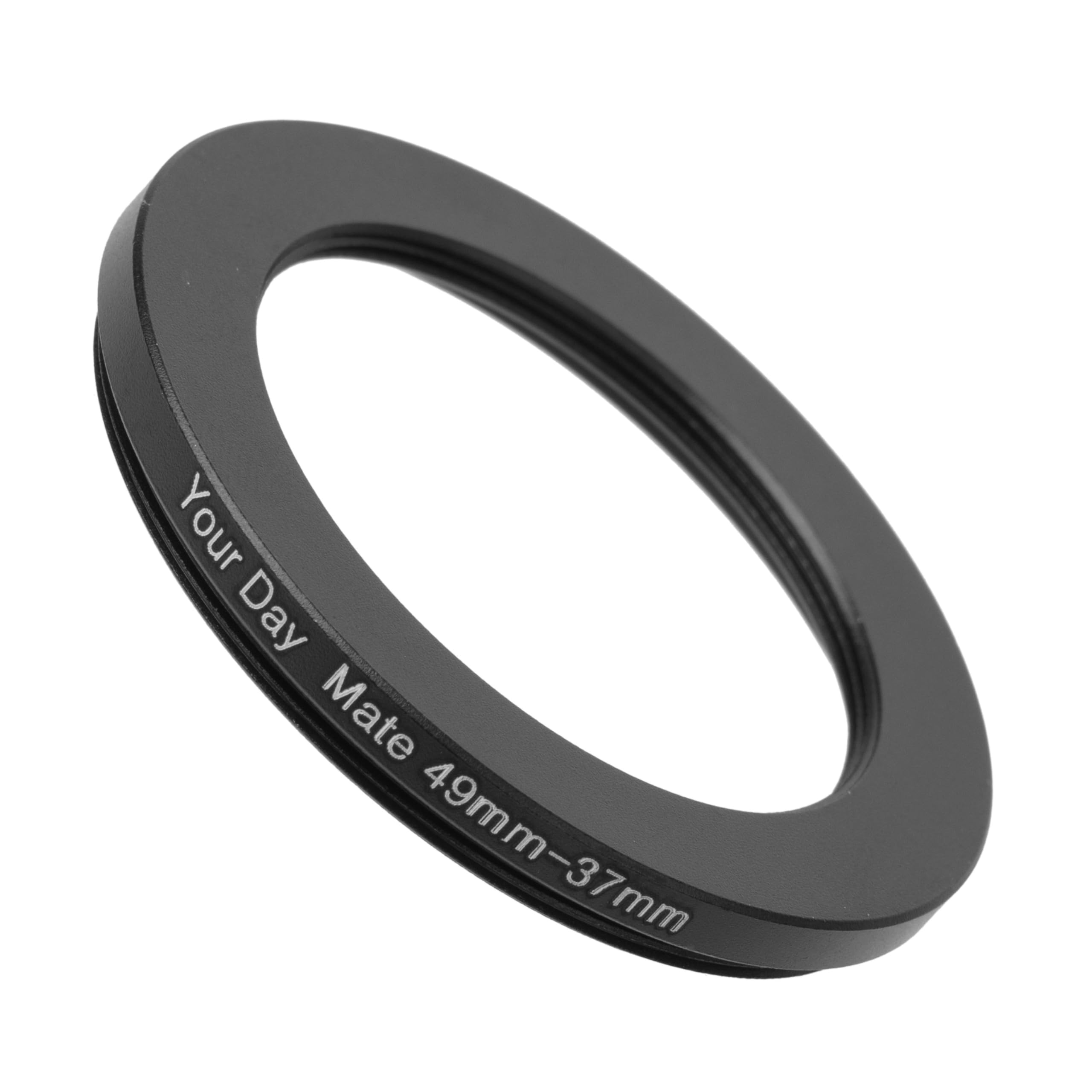 Step Down Ring, Ø 49 auf 37 mm Durchmesser, Ultra Slim Design, aus Aluminium, für Ø 49 mm Objektiv und Ø 37 mm Filter, Adapter Step Down, Filteradapter Kamera, Filter Adapter Ring, Stepdown Ring 49 37