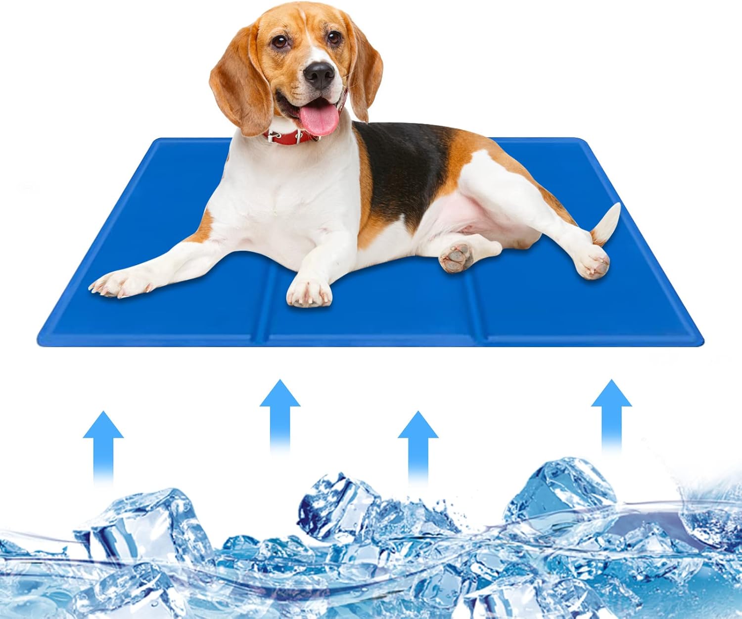 Cooling Mat for Dogs Cats, Durable Pet Self Cooling Pad NonToxic Gel Dog Cat Mat, Foldable Ice