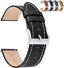 Leather Watch Straps for Men Women, Quick Release Watch Strap With Stainless Buckle, Replacement Watchbands 18mm 20mm 22mm