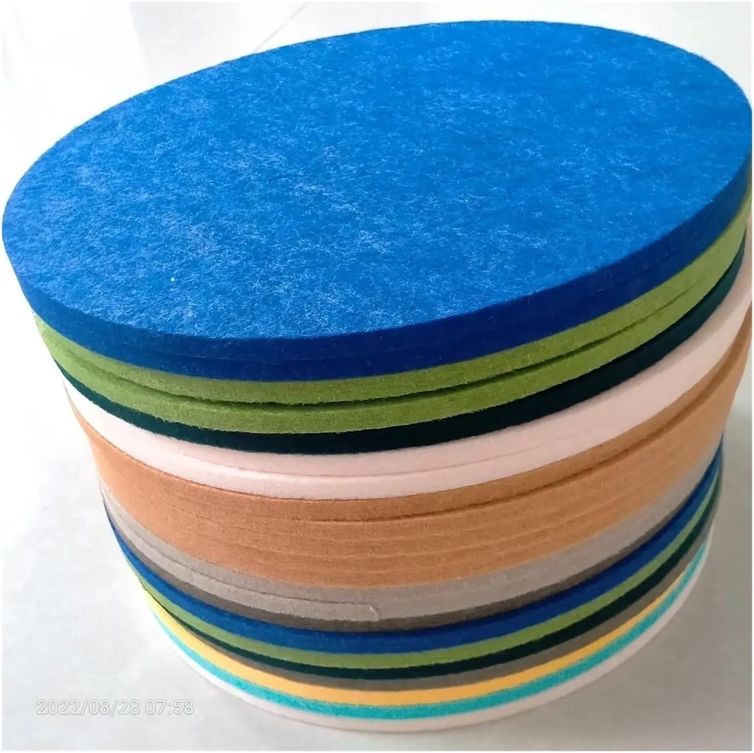Circular Felt Cork Board Office Household Wall Stickers Sets Decoration Photos Message Bulletin Show(Color-05)