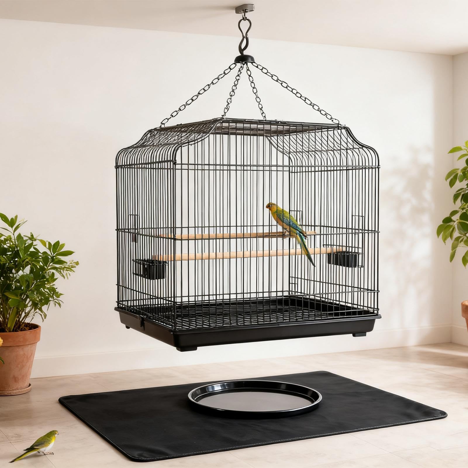 Tappeto per gabbia per uccelli – 121,9 x 91,4 cm – Protezione spessa impermeabile sotto la gabbia per animali domestici | Animale domestico lavabile | Parrucche inseparabili Ca