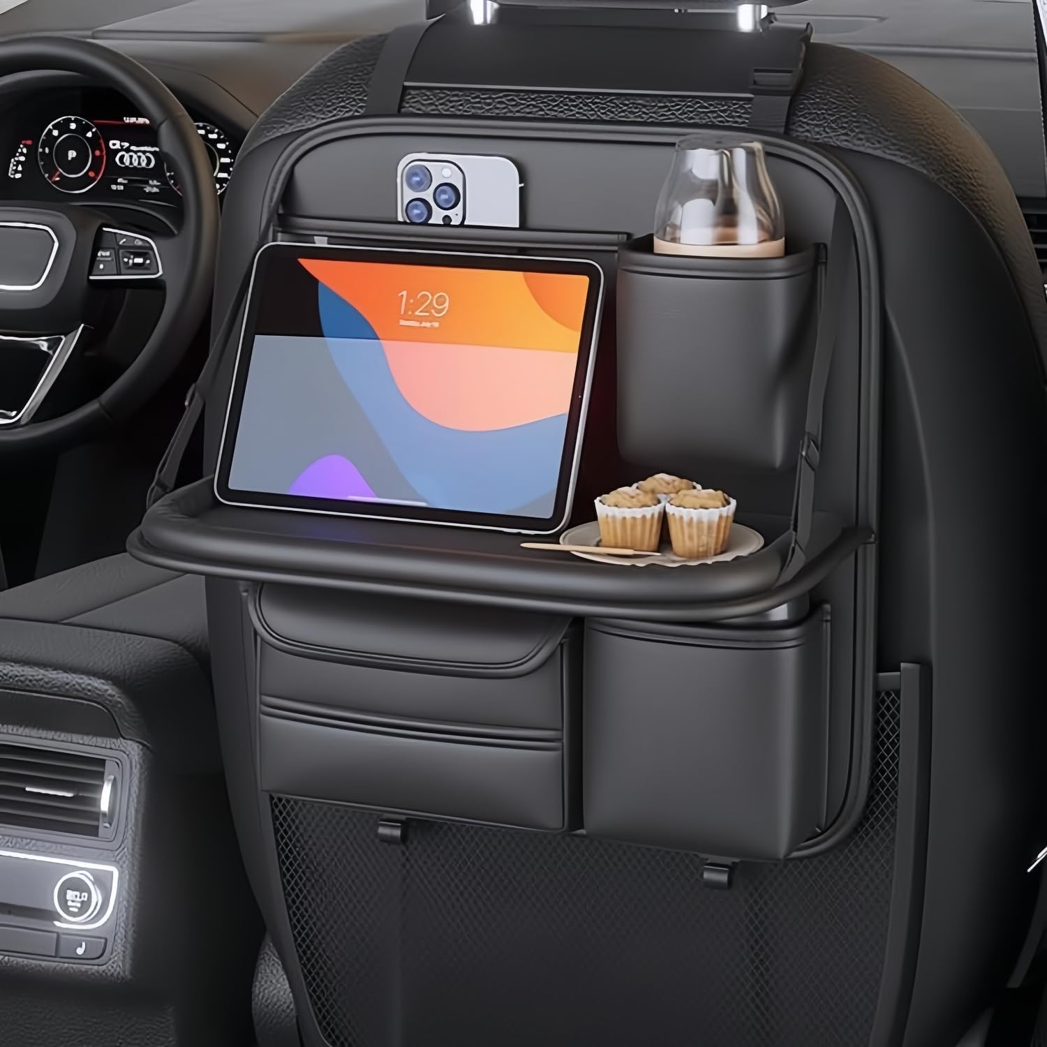 Organizer Sedile Auto per Jeep Compass (2018+), Multi-Tasca Organizzatore Sedile Posteriore Auto, Impermeabile Protezione per Schienale per Auto,1PCS