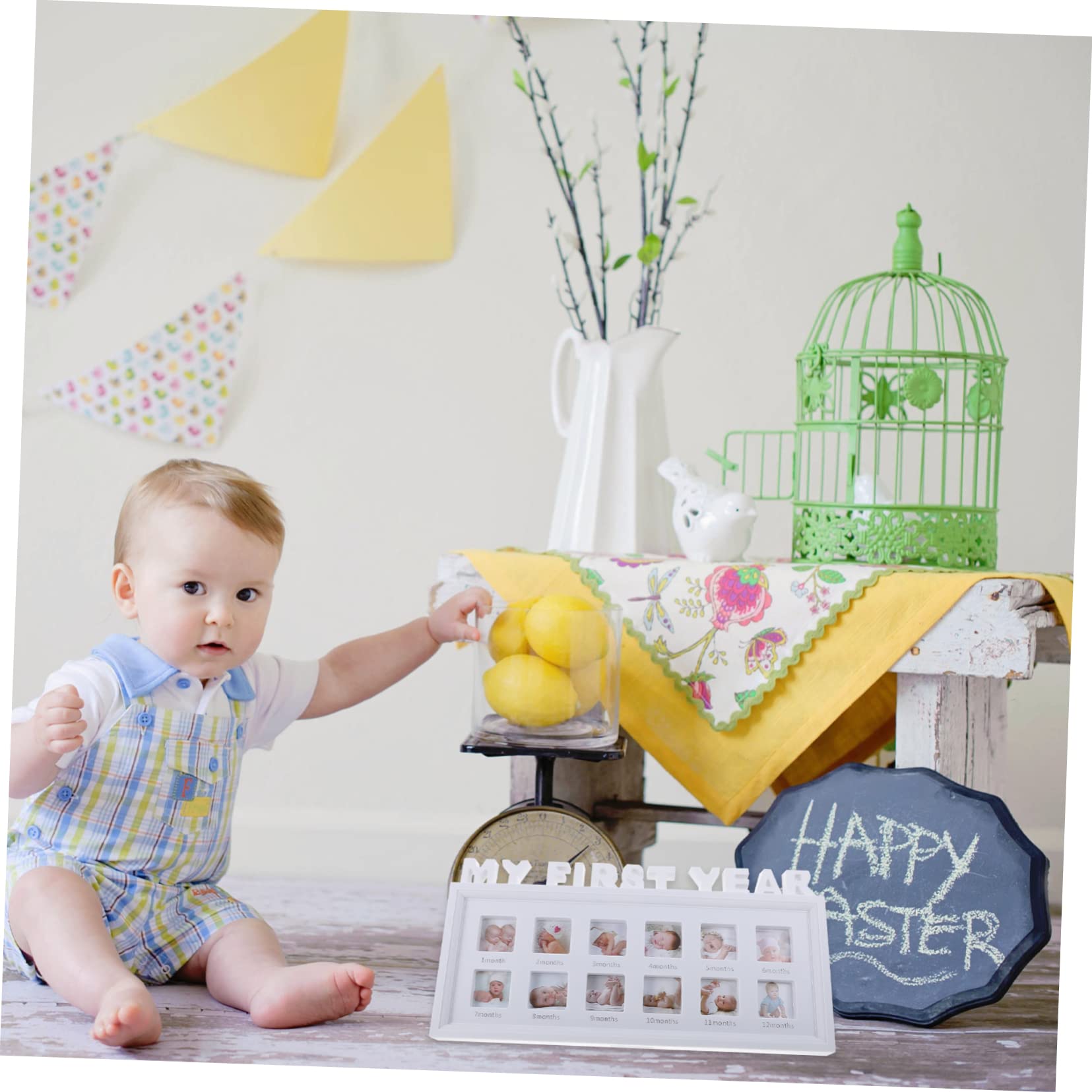 Baby Growth Photo Frame Keepsake Milestone Newborn Present for Boys/girls Month Milestone Photo Board