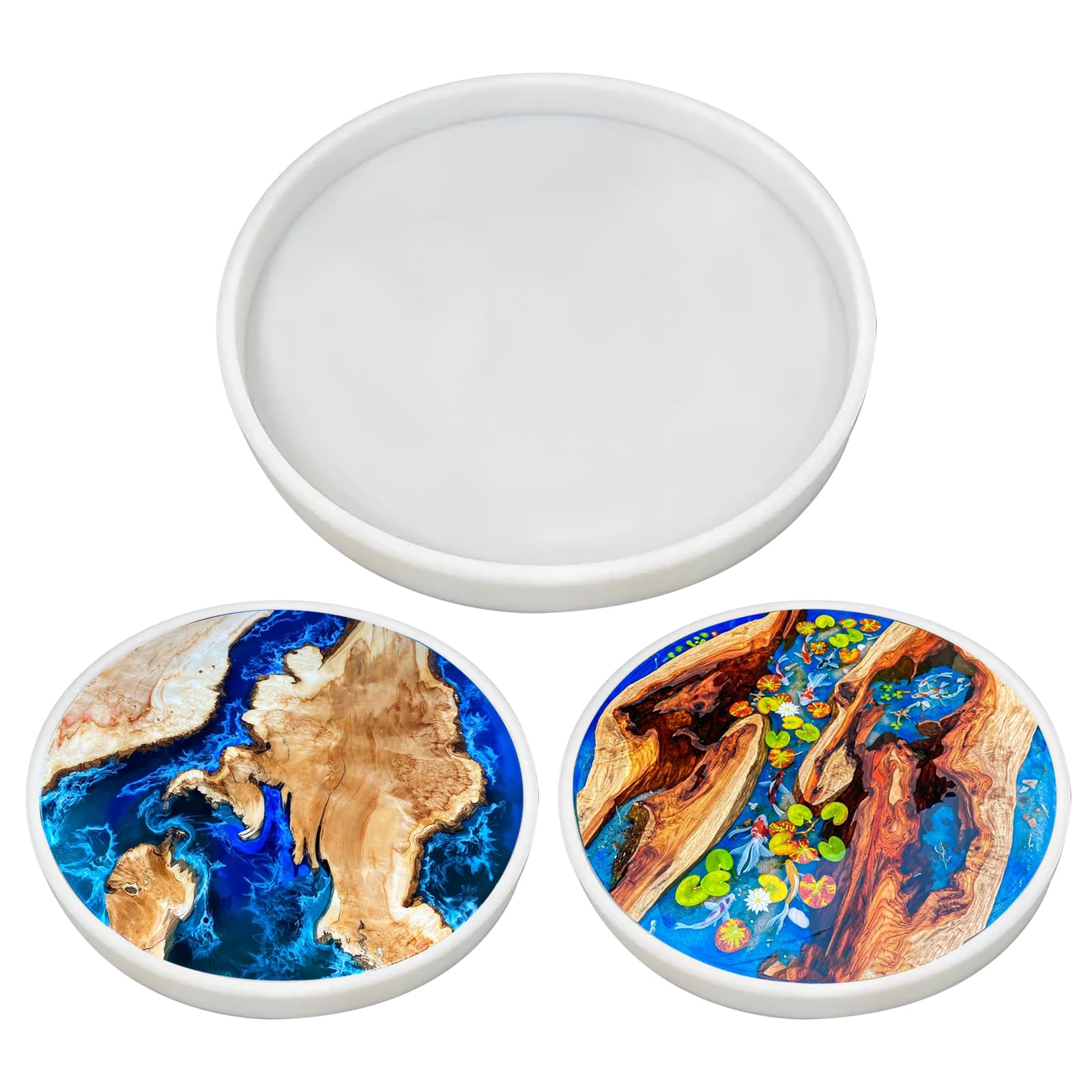 View 1 of 18" Round Silicone Mold for Resin Tables & Trays