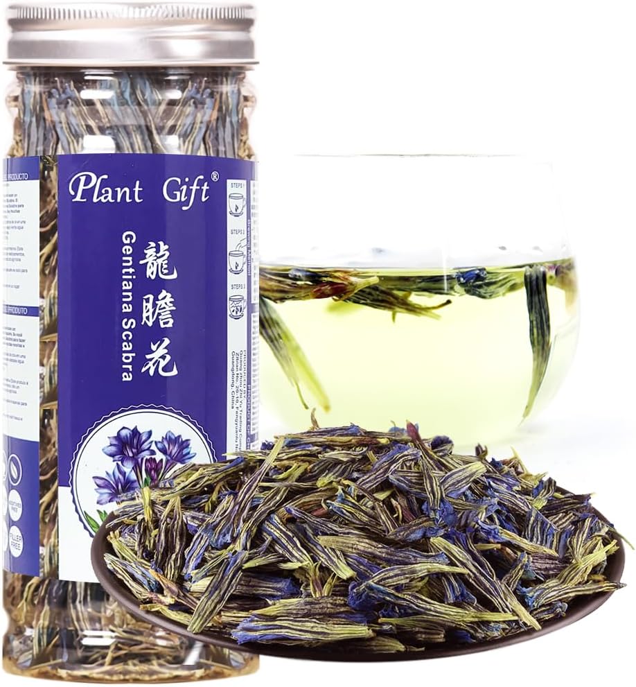 Plant Gift Gentiana Scabra Bunge, Gentian flower, Gentiana Acaulis, (Jade beauty tea) maintain beauty young health care food chinese 20G/0.7oz